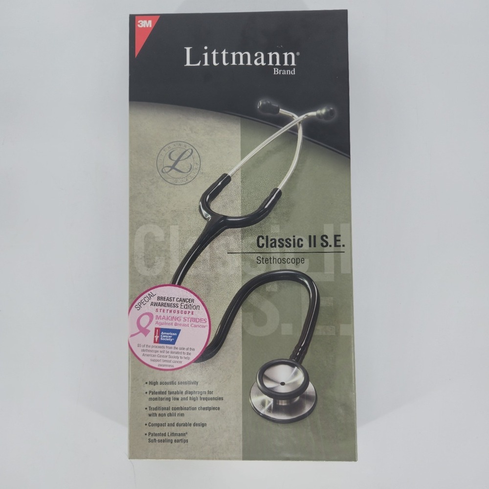3M Littmann Classic II SE Stethoscope 2815 Pink New Open Box BCA 28" Special Ed